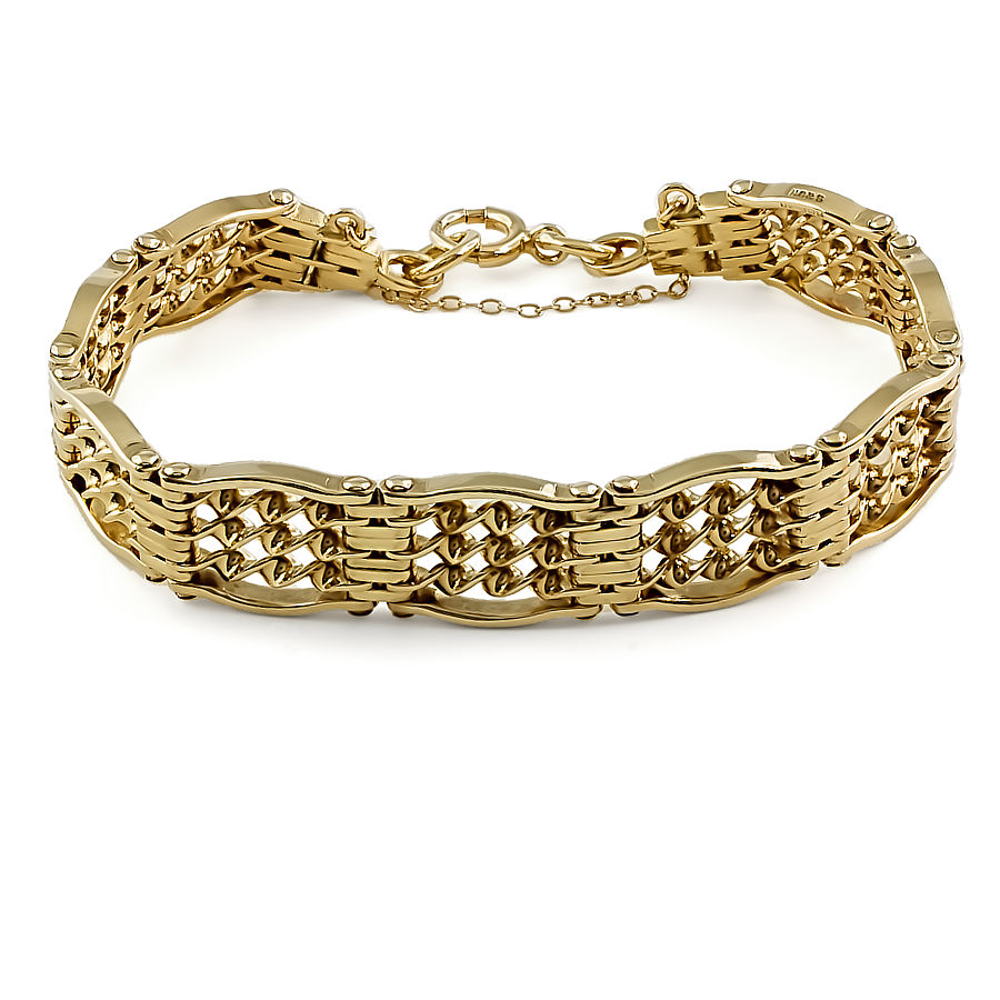 9ct gold 20.7g 7 ins Bracelet